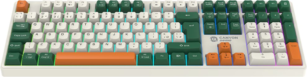 Tastierë wireless Canyon Shadder GKW-11, mekanike, RGB, e bardhë
