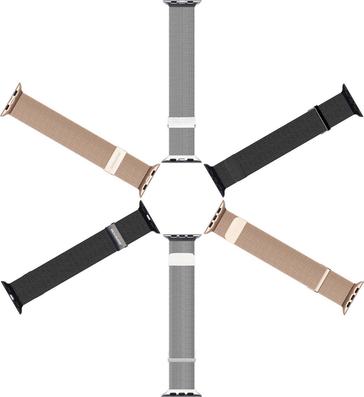 Rrip dore për Apple Watch Dux Ducis Magnetic Milanese, 38 40 41 mm, çelik inox, argjendtë