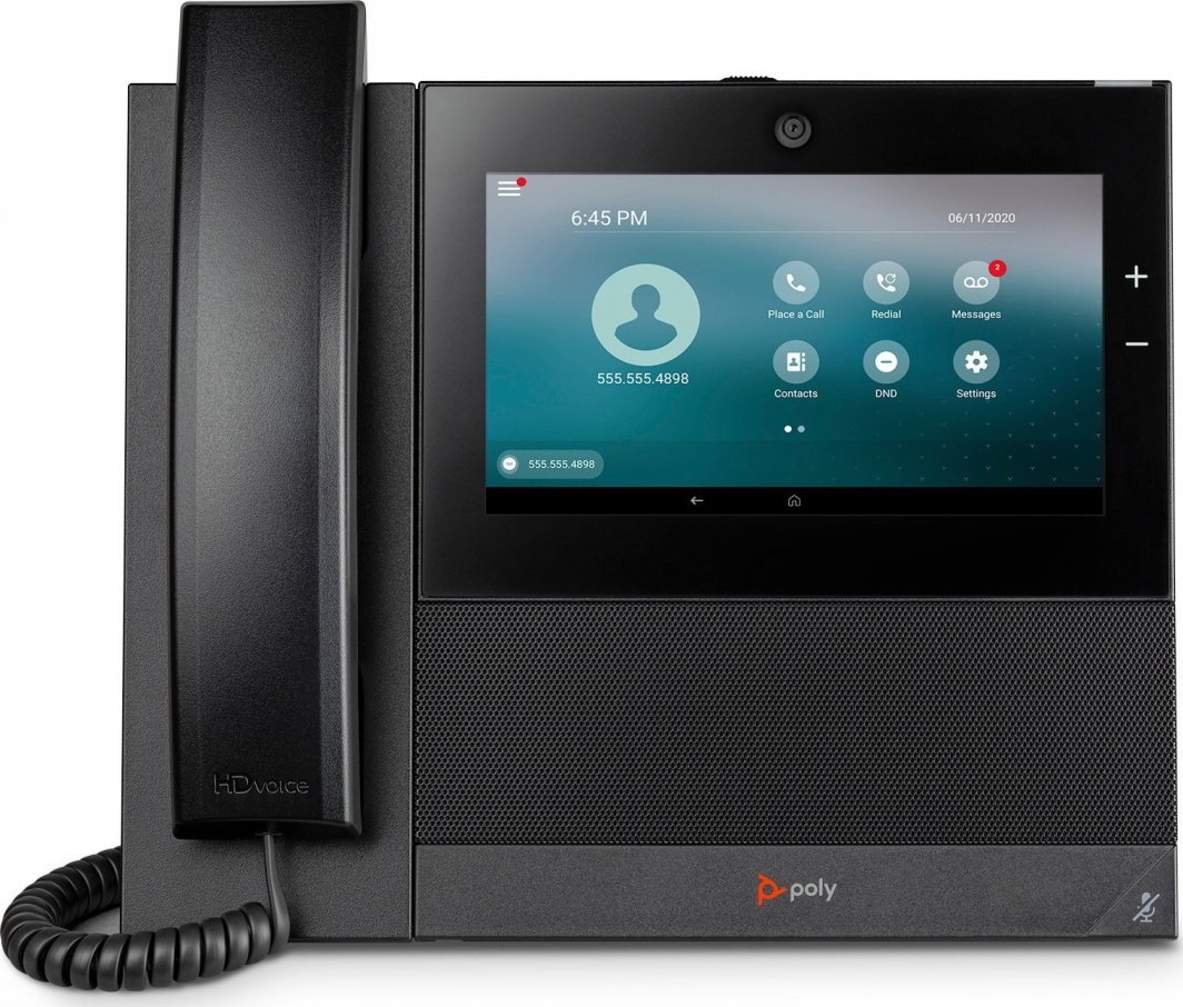 Telefon zyre Poly CCX 700, ekran 7", me prekje, me kamerë, i zi