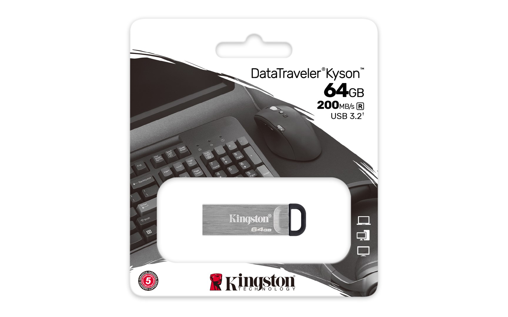 USB Kingston DataTraveler Kyson, 64 GB, USB Type-A