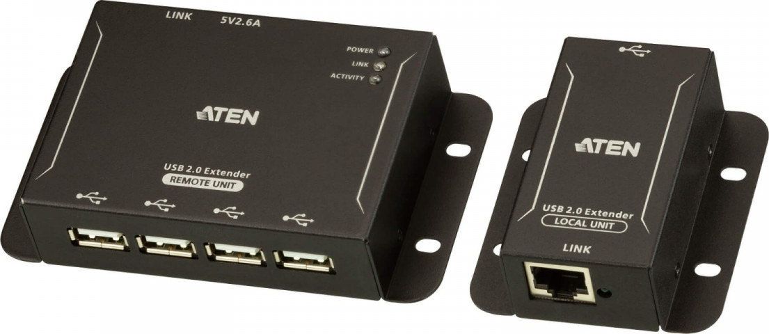 Zgjatues USB Aten 4 Port, USB 2.0, CAT 5 deri 50m, i zi