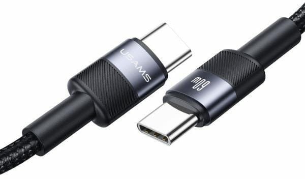 Kабел USB-C во USB-C Usams SJ724, 1.2m, 60W, црн