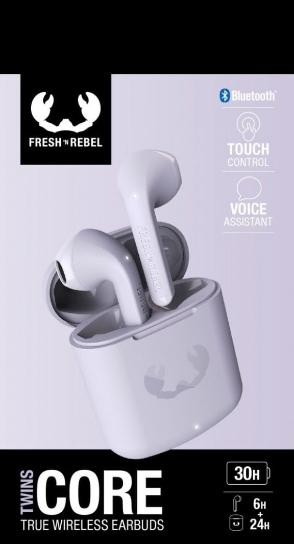 Kufje True Wireless Fresh N Rebel Twins Core, in ear, Dreamy Lilac