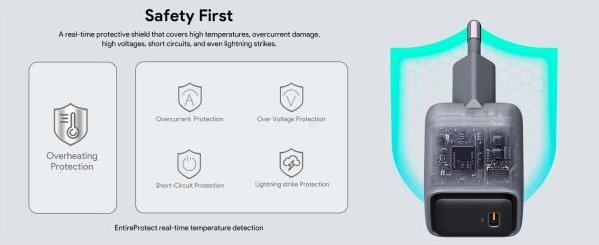 Karikues rrjeti Aukey Comet Mini, 30W, 1 port, gri