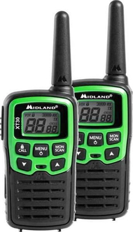 Radio dore Midland XT30, PMR446, set 2 copë, e zezë