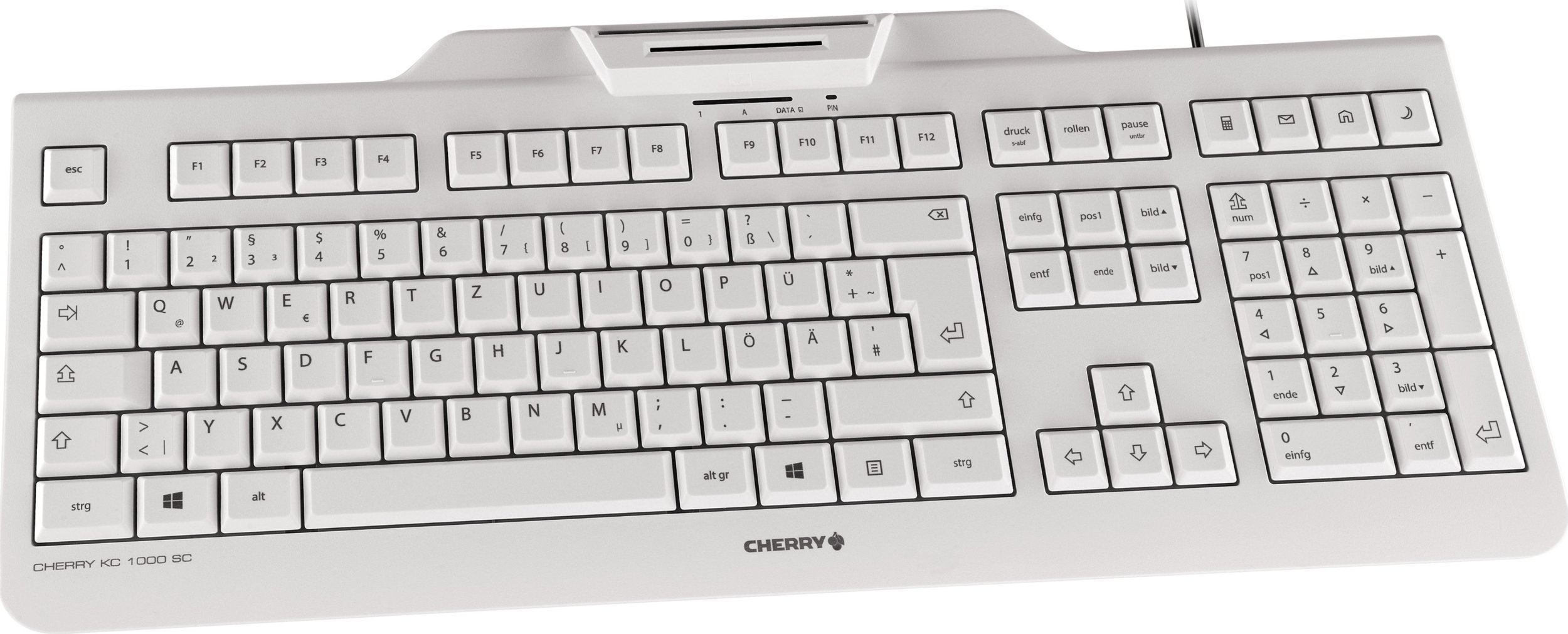 Tastierë CHERRY KC 1000 SC, USB, QWERTY Nordic, e zezë