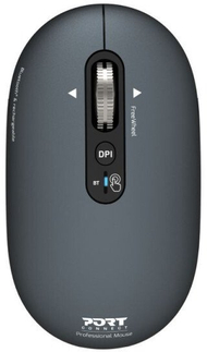 Maus wireless PORT CONNECT Pure MAC, Bluetooth, 3200 DPI, gri e errët