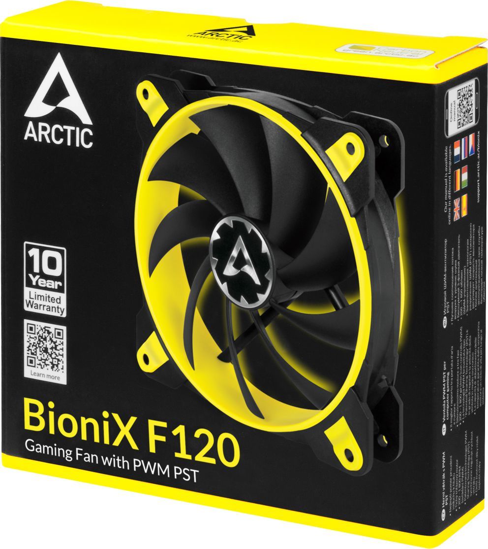 Ftohës Arctic BioniX F120, 120 mm, i verdhë