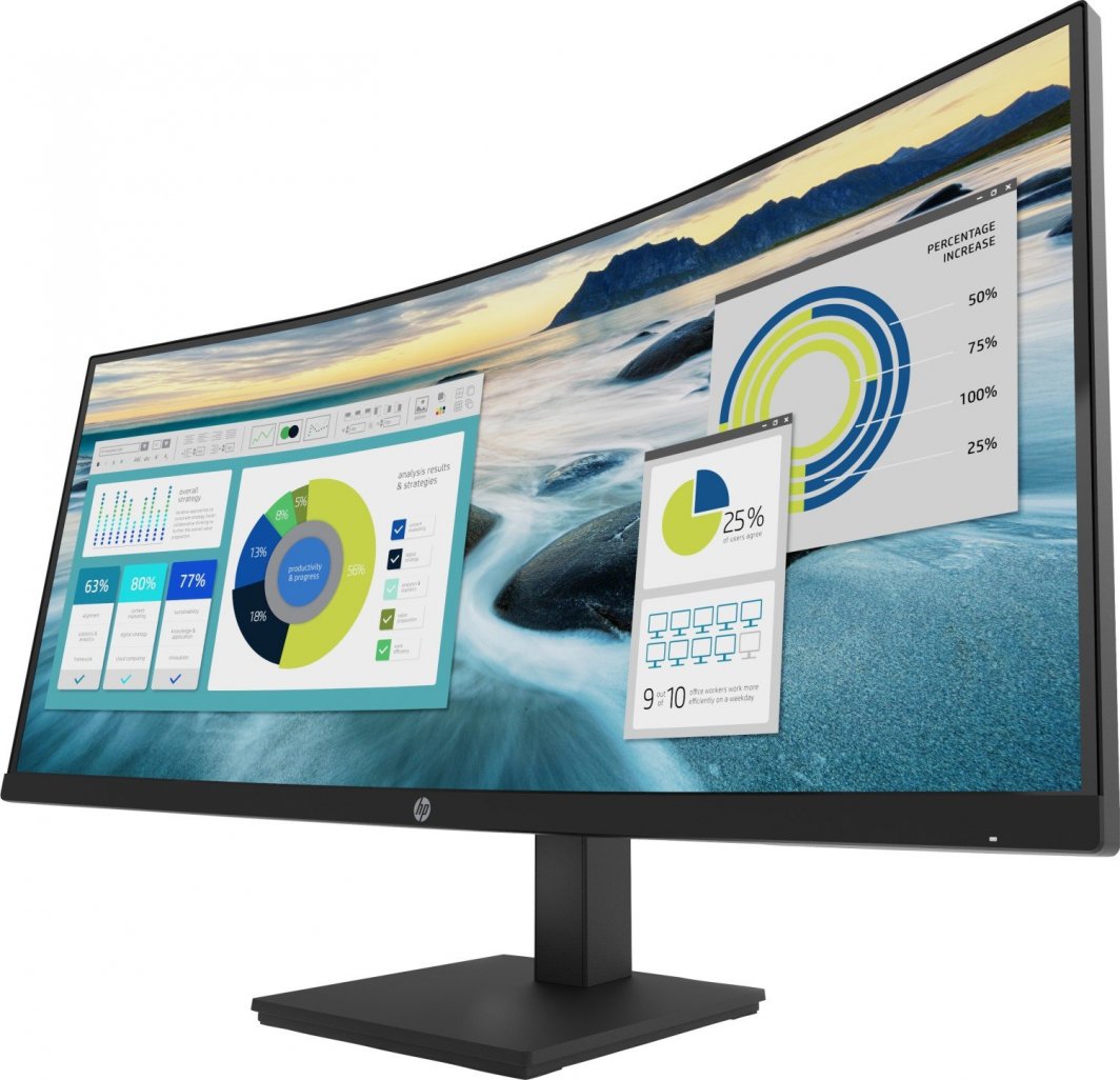 Monitor HP P34hc G4 (21Y56AT#ABB), 34'', 100Hz, Class G, 3440 x 1440 (UWQHD), VA, i zi