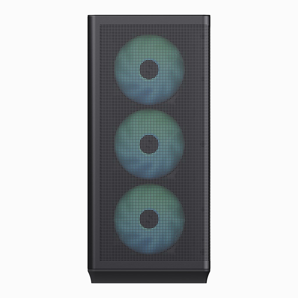 Kuti kompjuteri APNX C1 ARGB, midi tower, panel xhami i errësuar, e zezë