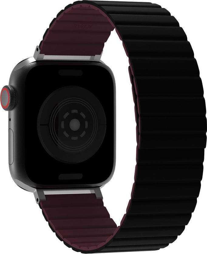 Rrip dore JCPal FlexForm për Apple Watch, 38/40/41mm, silikon, i zi e kuq