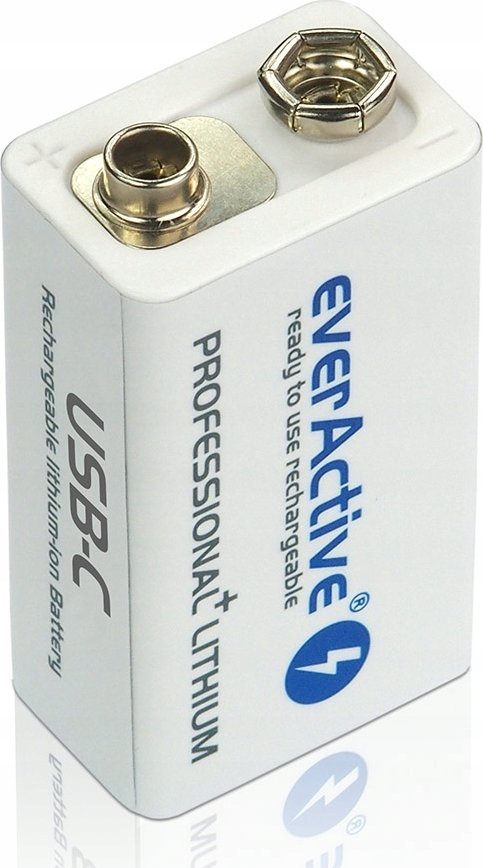 Bateri e rikarikueshme Everactive 9V 6F22, Li ion, 500mAh, 1 copë