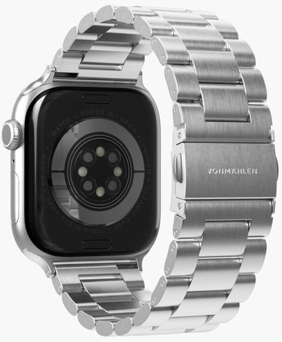Rrip ore Vonmählen Link Bracelet 2, çelik inox 316L, për Apple Watch 40 41 42 mm, argjendtë
