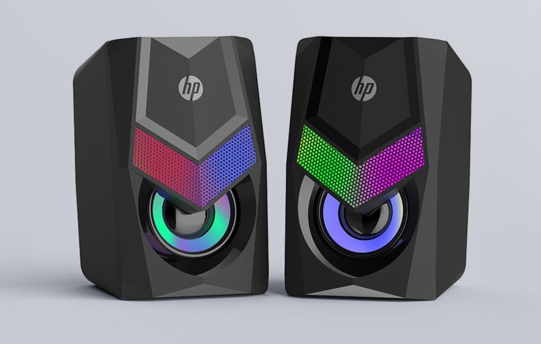 Altoparlantë multimedia HP DHE-6000, sistem 2.0, të zinj
