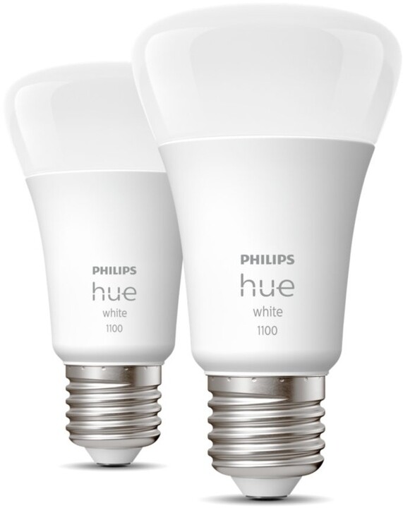 Poç Philips Hue White 9.5W 1100lm E27, 2 copë