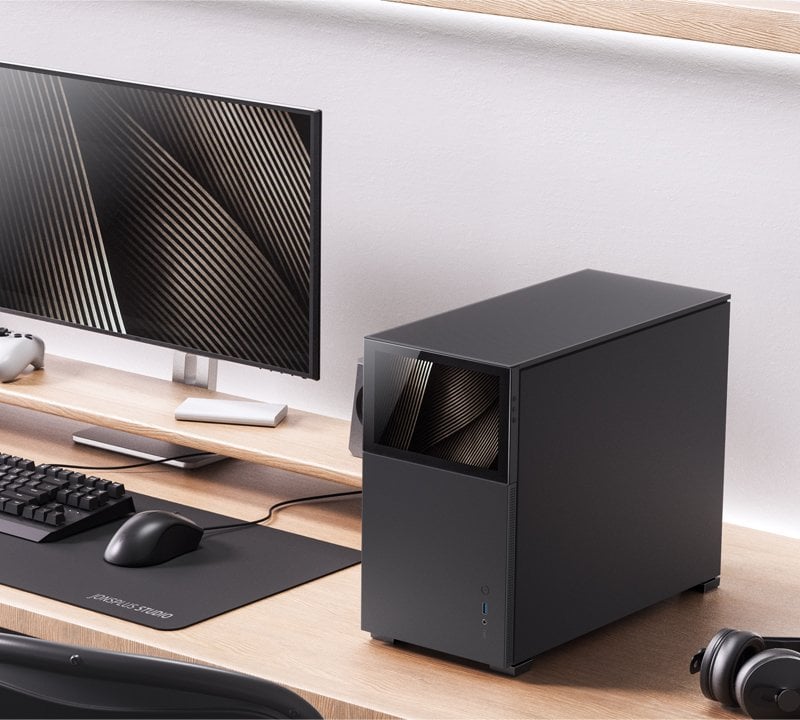 Kasë Jonsbo D31 Screen, e zezë, Mini Tower