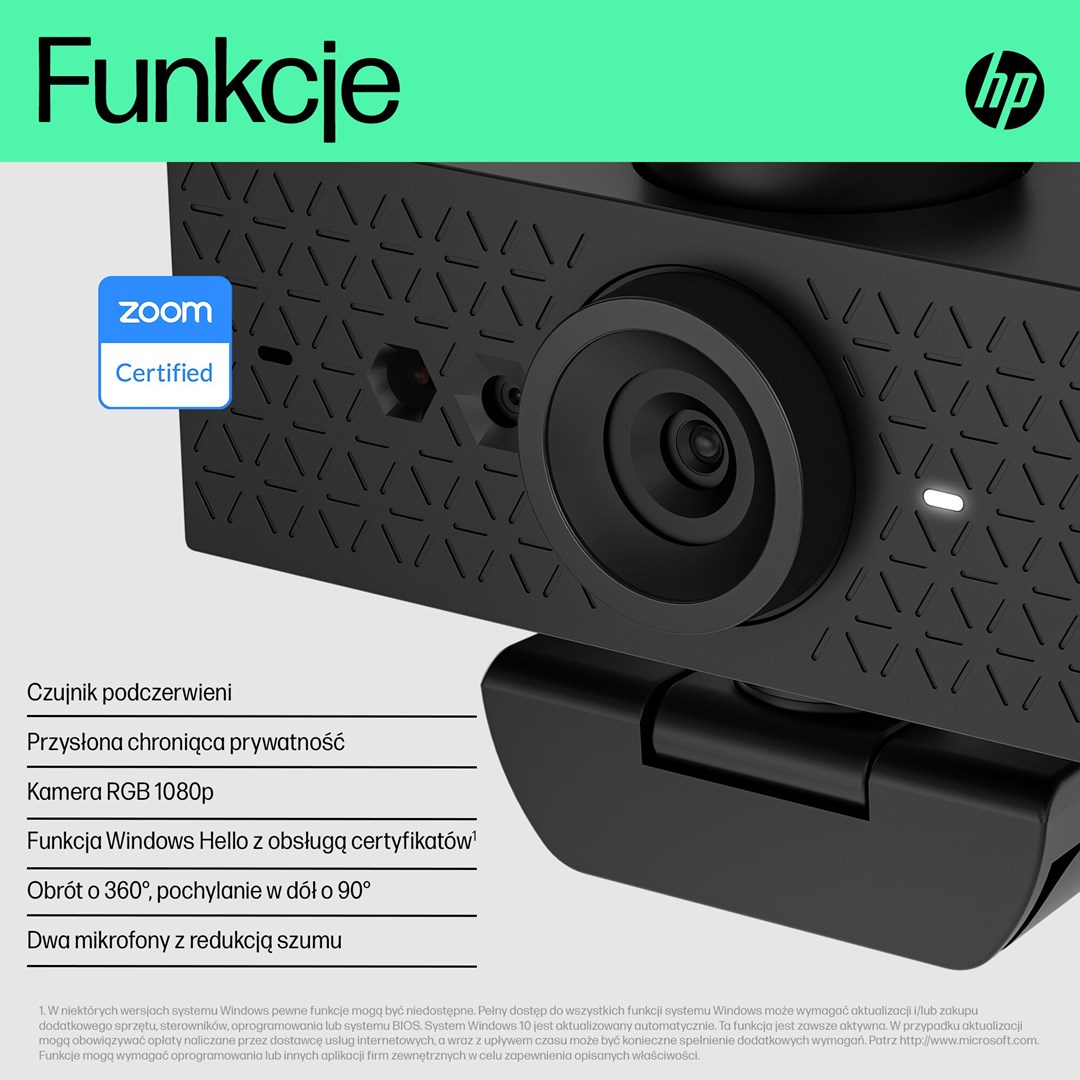 Kamerë web HP 620, 1080p, USB, e zezë