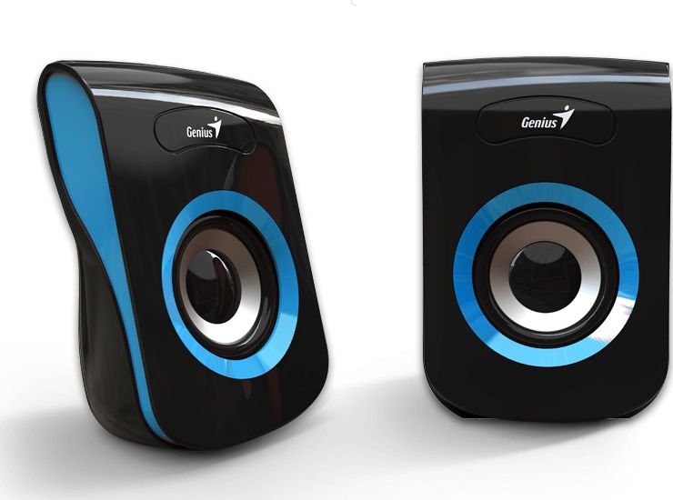 Set altoparlantësh Genius SP-Q180, të zeza/kaltra