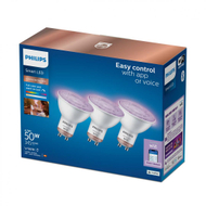 Set llamba inteligjente WiZ PAR16, GU10, RGB, 4.7W, të bardha