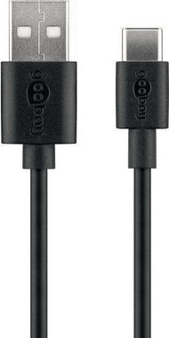 Kabllo USB Goobay 45735, USB A në USB C, 1 m, e zezë