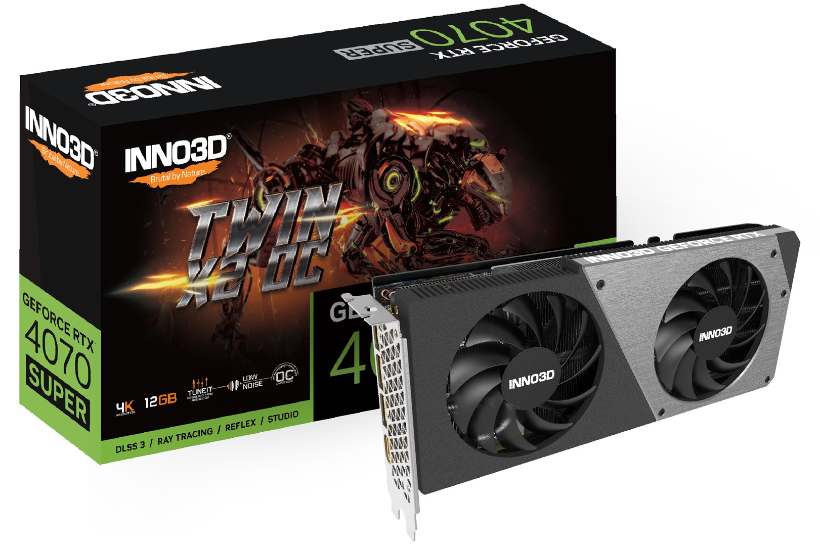 Kartelë grafike Inno3D GeForce RTX 4070 SUPER Twin X2 OC 12GB GDDR6X