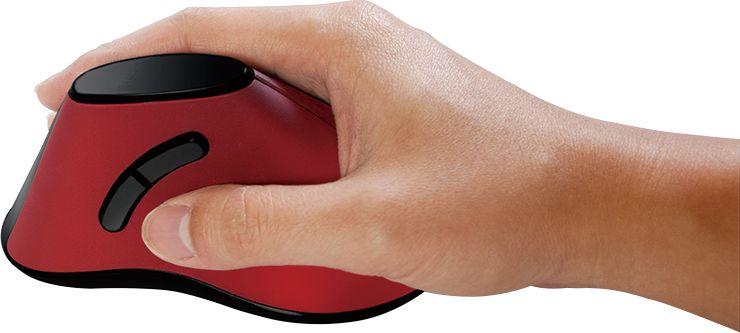 Maus vertikal ergonomik LogiLink, wireless 2.4 GHz, i kuq