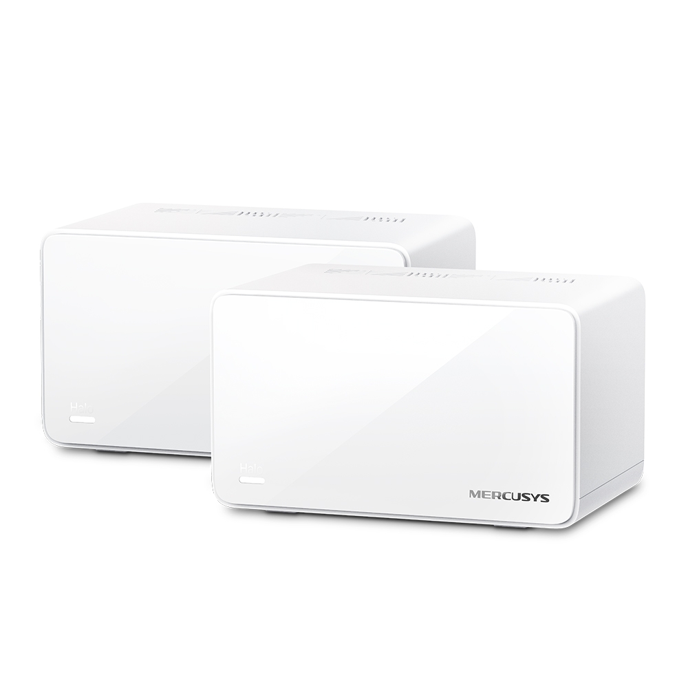 Sistem mesh WiFi Mercusys Halo H90X, WiFi 6, 6000 Mbps, 2 copë, i bardhë