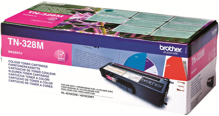 Toner i purpurt Brother TN-328M