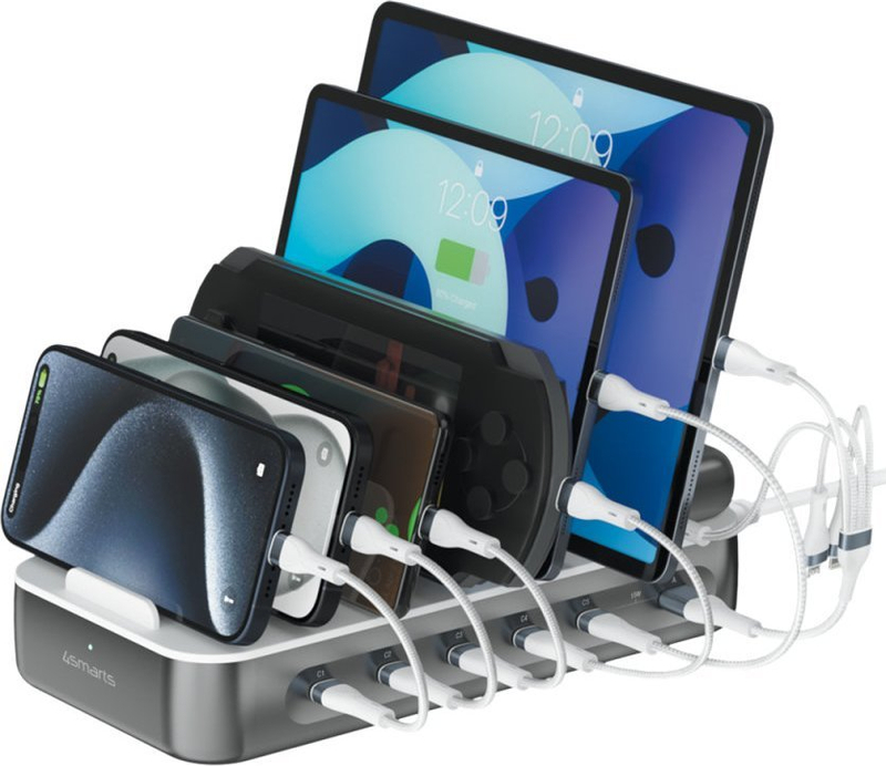 Karikues USB 4smarts Team, 100W, 5x USB C 1x USB A, i zi