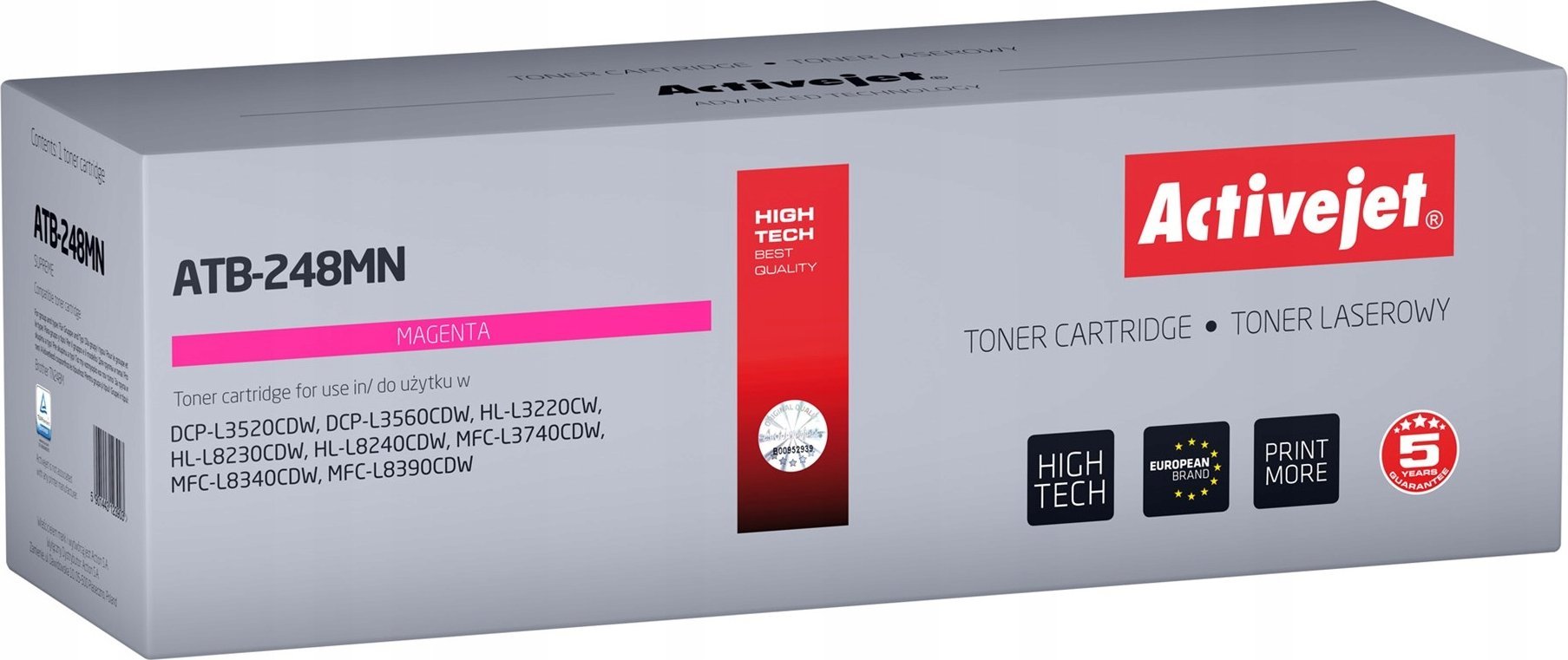 Toner printeri Activejet ATB-248MN, zëvendësim për Brother TN, i zi