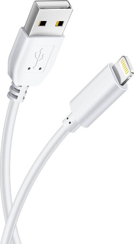 Kabllo USB Partner Tele.com USB A në Lightning, 1.2m, e bardhë