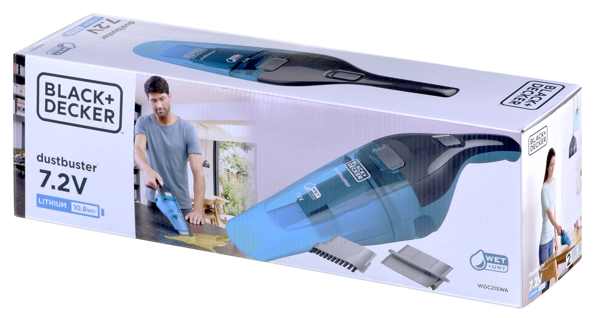 Fshesë dore Black&Decker WDC215WA-QW, 0.4L, pa kabllo, gri