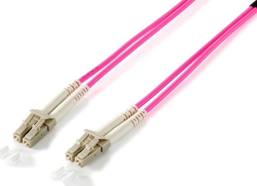 Kabllo rrjeti Equip Fiber optic, LC - LC, Multi-Mode, 50/125 OM4, 15m, rozë