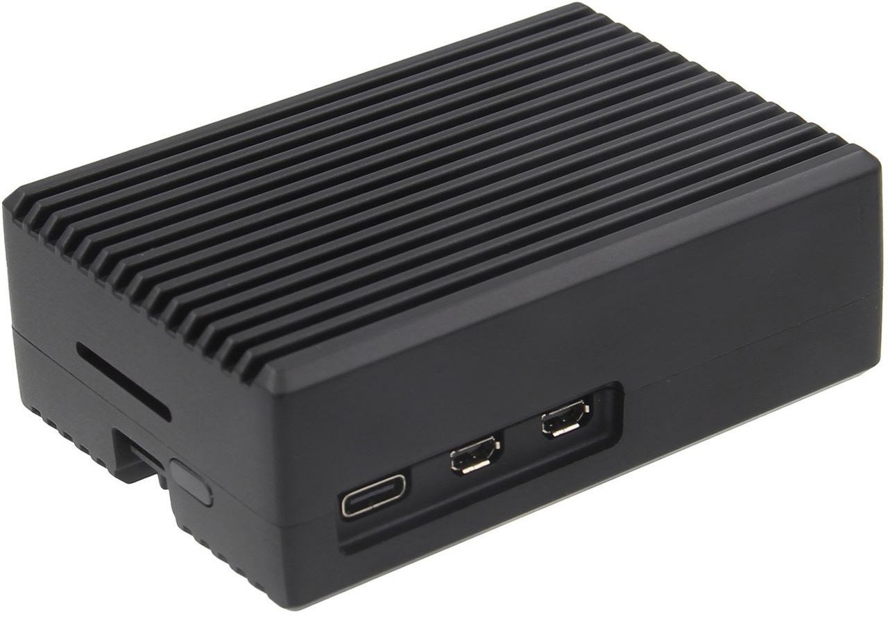 Kuti alumini për mini kompjuter ODS 739, për Raspberry Pi 5, e zezë
