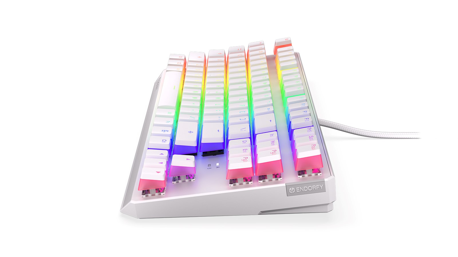 Tastierë mekanike Gaming Endorfy THOCK TKL OWH P, USB, Kailh Brown, RGB, e bardhë