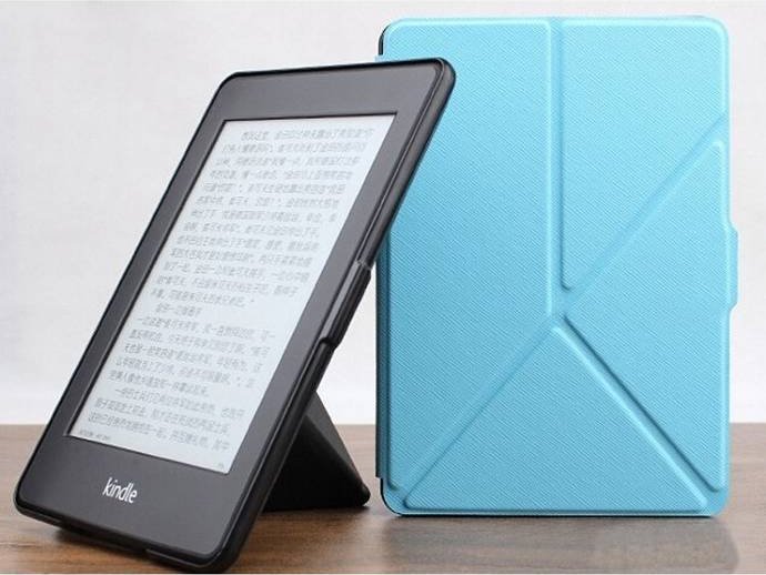 Mbulesë origami Amazon për Kindle 10, 6", përshtatje precize, blu
