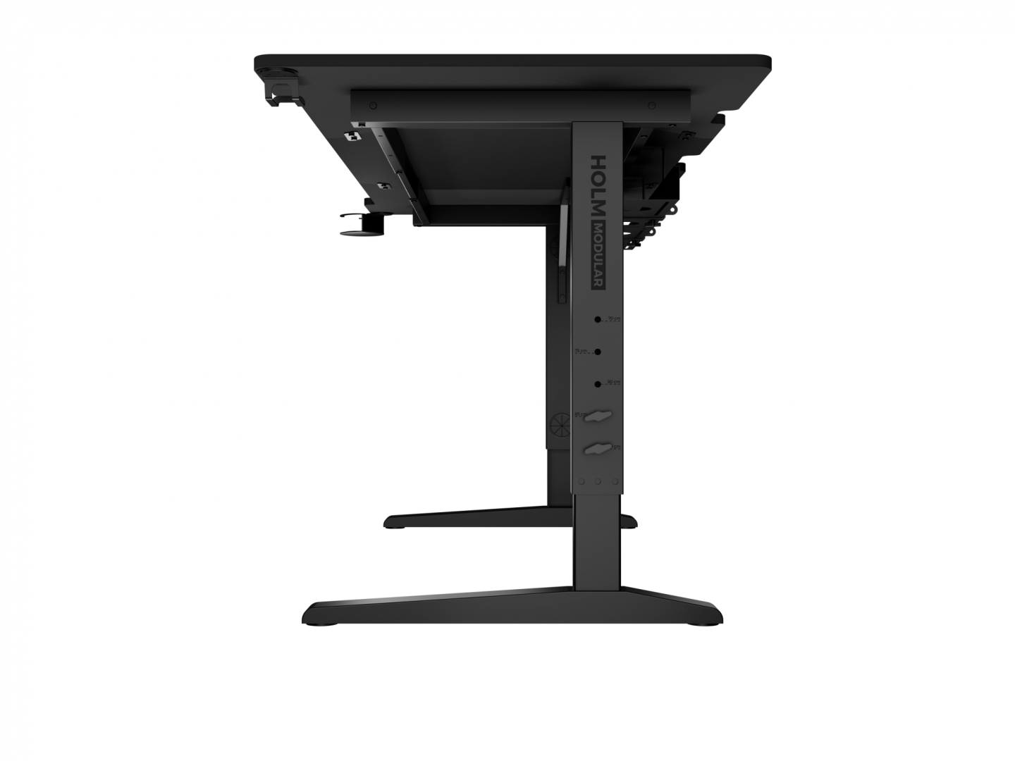 Tavolinë gaming Genesis Holm Modular 160, 160cm, ndriçim RGB, e zezë