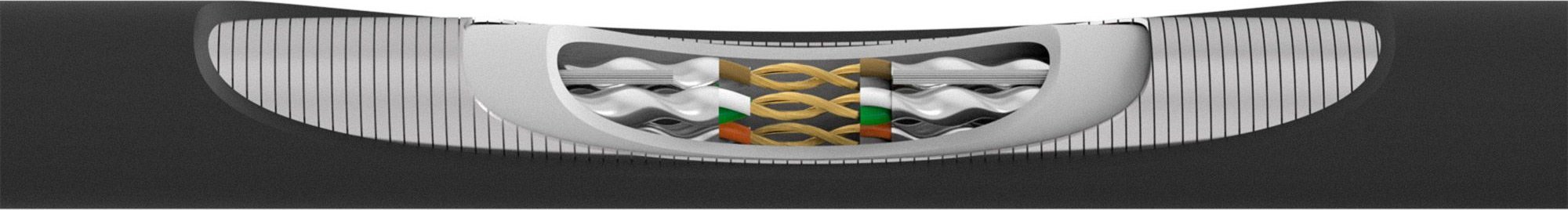 Kabull rrjeti InLine Patch Cable Armored, Cat.6A, U FTP, 15m, i zi