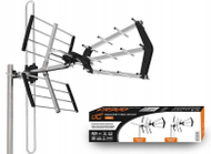 Antena e jashtme Strong 4K, DVB-T2, filtër LTE, 80 km, e zezë