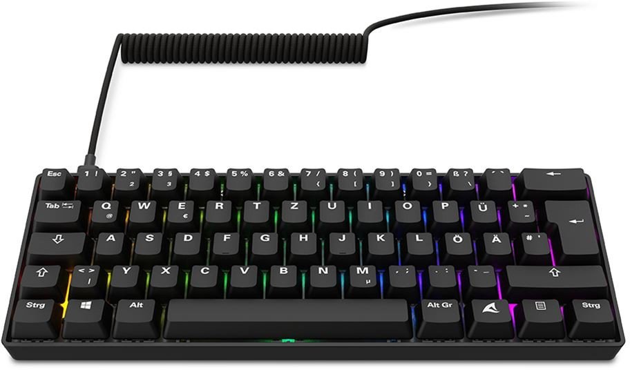 Tastierë Sharkoon SKILLER SGK50 S4 Gen2, mekanike 60%, RGB, e zezë