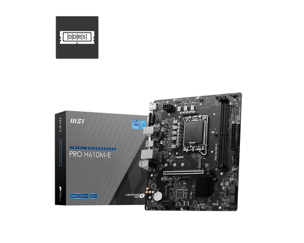 Pllakë amë MSI PRO H610M-E, LGA 1700, mATX