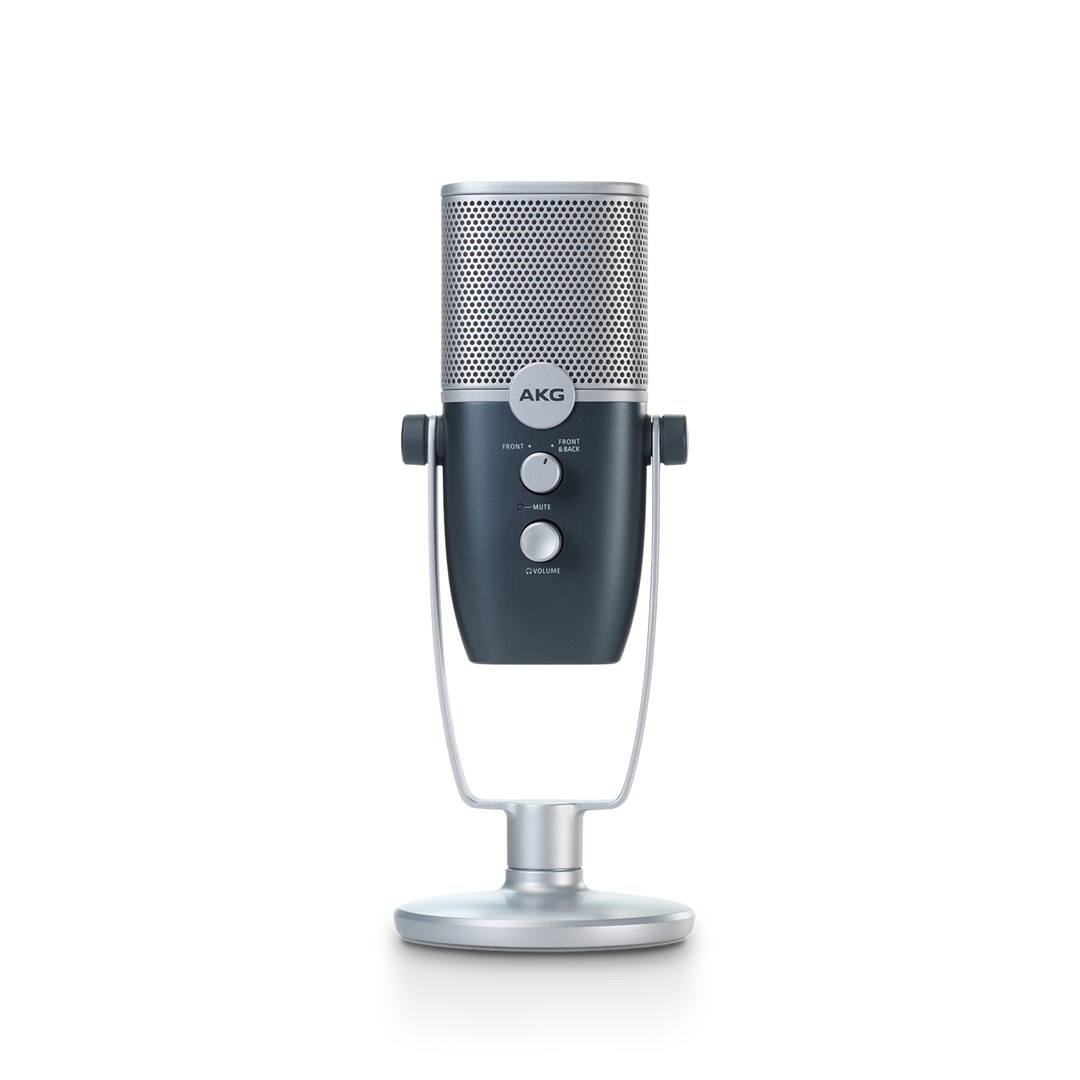 Mikrofon USB AKG Ara Blue Silver, kondensator, 24 bit 96kHz, argjendtë kaltëroshe