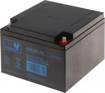 Bateri MW, 12V, 26AH-MW, e zezë