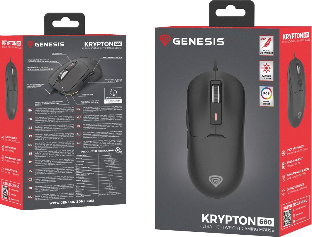 Maus Genesis Krypton 660 (NMG-2189), i zi