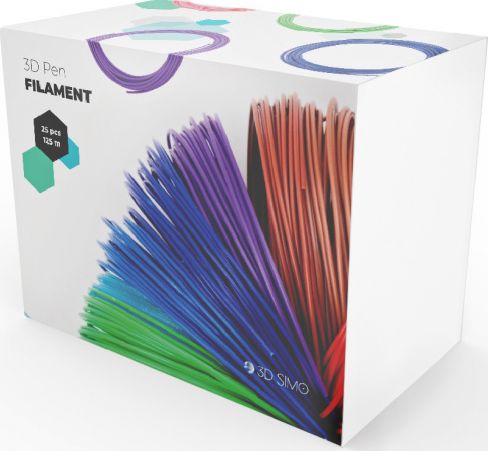 Set filamentesh 3D 3Dsimo, 125m, 1.75mm, shumëngjyrësh