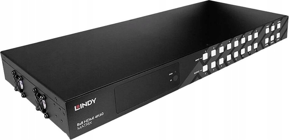 Matricë HDMI Lindy 8x8, 4K 60Hz, HDR, e zezë