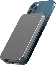 Power bank RealPower PB-5000 Mag, 5000mAh, wireless 15W, magnetik, gri
