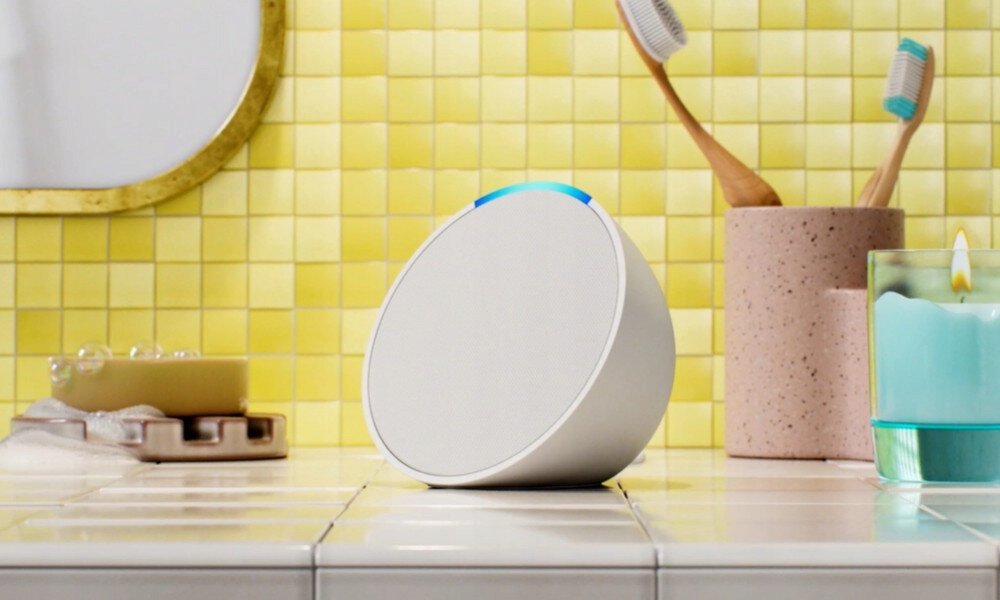 Altoparlant smart Amazon Echo Pop Gen 1, WiFi, Bluetooth, i bardhë