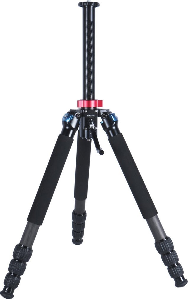 Tripod fotografik SIRUI R4214E, fibra karboni, kolonë qendrore me ingranazh, i zi
