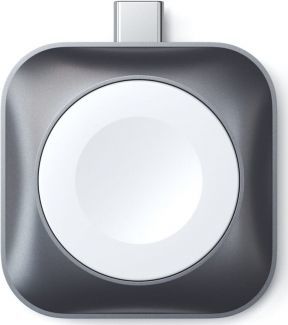 Bazë karikimi magnetike Satechi USB C për Apple Watch, kompakte, e bardhë